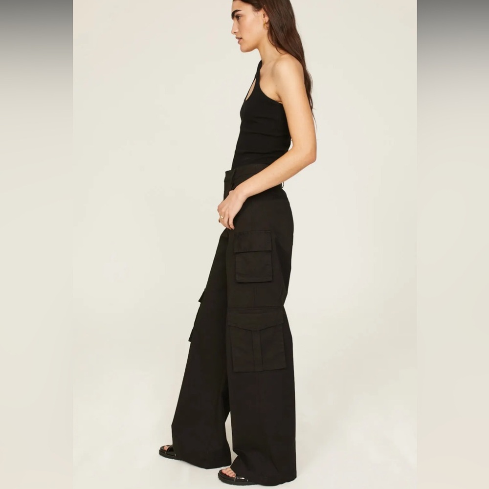Favorite Daughter Black Cargo Pants cotton size 14 - Picture 13 of 14